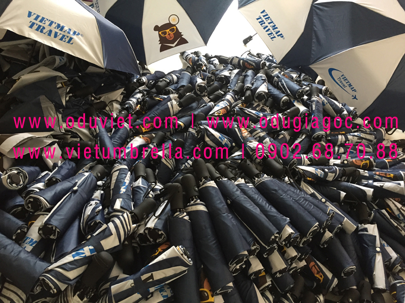 xưởng sản xuất ô dù cầm tay in logo quảng cáo
